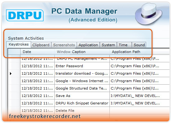 Advance Keystroke Recorder